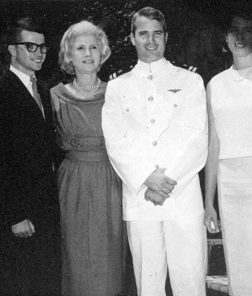 Roberta and John McCain (center) in an undated family photo | REX/Shutterstock