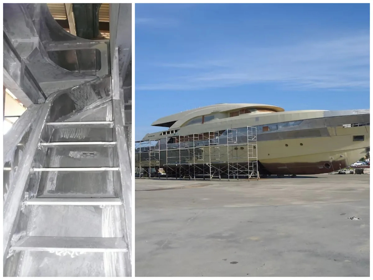 An unfinished 168-foot superyacht abandoned in 2007 just sold after going up for..