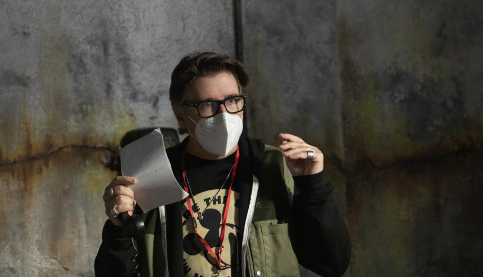 Director Scott Derrickson on the set of The Black Phone.