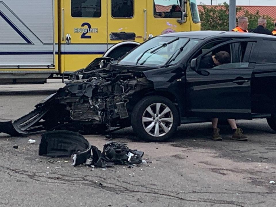 A Vandalia police officer was involved in a crash Friday afternoon.