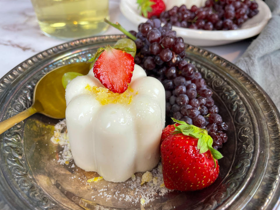 The lemon panna cotta I created using Fancy Feast's recipe was the perfect blend of sweetness and acidity. (Photo: Jenny Kellerhals)