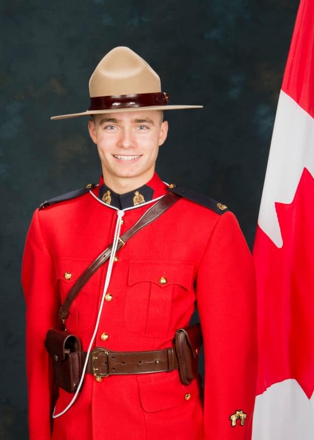 RCMP Const. Shelby Patton, who was killed on Saturday in Wolseley, Sask., was 'such a thoughtful person,' his grandmother told CBC News. (Saskatchewan RCMP - image credit)