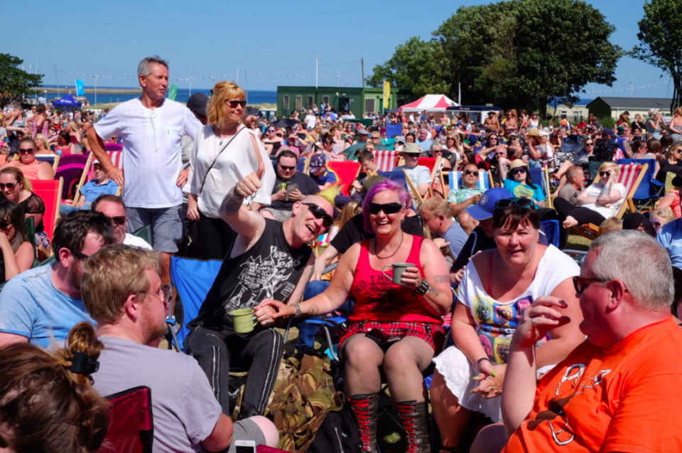 <em>People enjoy the warm weather at South Tyneside Festival in Bents Park, South Shields (PA)</em>