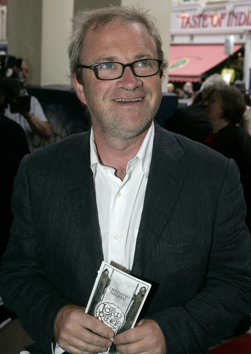 Comedian Harry Enfield arrives for the opening night of the musical Lord of the Rings at the Theatre Royal in London, Tuesday June 19, 2007. The  West End production of Tolkien's tale of middle earth is the most expensive musical ever staged in London. (AP Photo/Kirsty Wigglesworth)