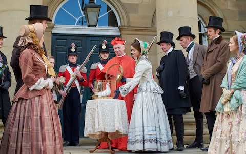 Victoria releases a dove to symbolise peace - Credit: Justin Slee/ITV