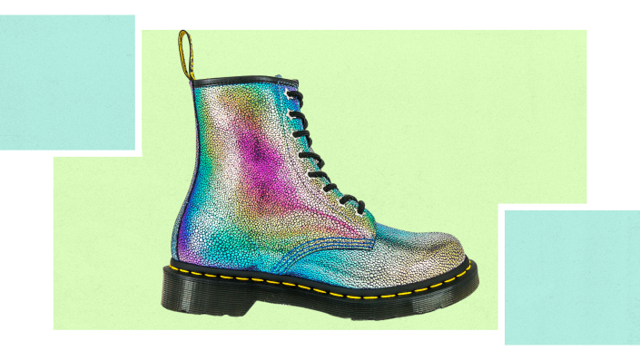 Double check the sizing on these colorful combat boots.