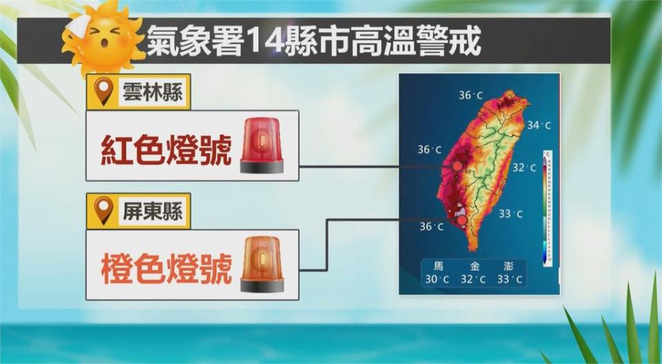 氣象署指今夏偏熱雨少 