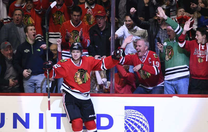 FILE PHOTO: NHL: Columbus Blue Jackets at Chicago Blackhawks