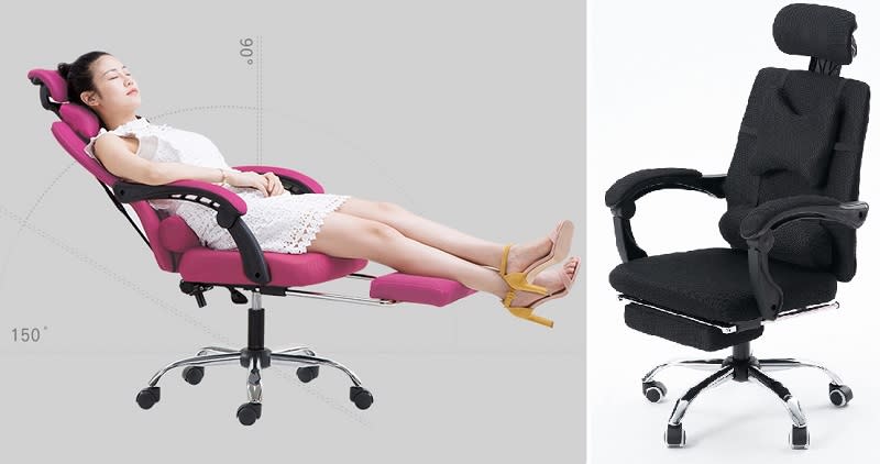 ▲大角度仰躺設計及腳托讓休息時更舒適，可移動雙枕讓腰背得到雙層保護。（圖片來源：Yahoo購物中心）
