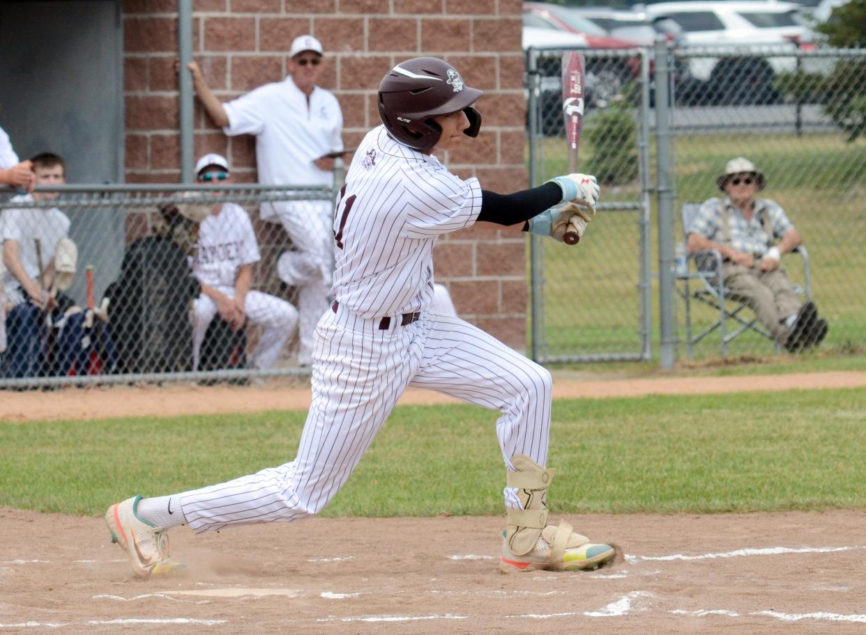 Charlevoix's Owen Waha had strong performances at the plate and on the mound as the spring got going for the Rayders recently.