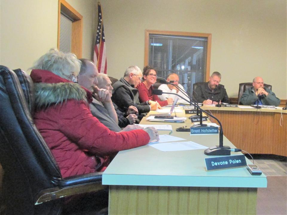 Millersburg council members listened as a local business owner Nick Mullet asked about using his utility vehicle (UTV) to plow his property.