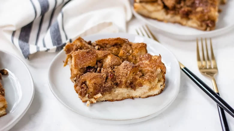 Slice of sweet bread dish