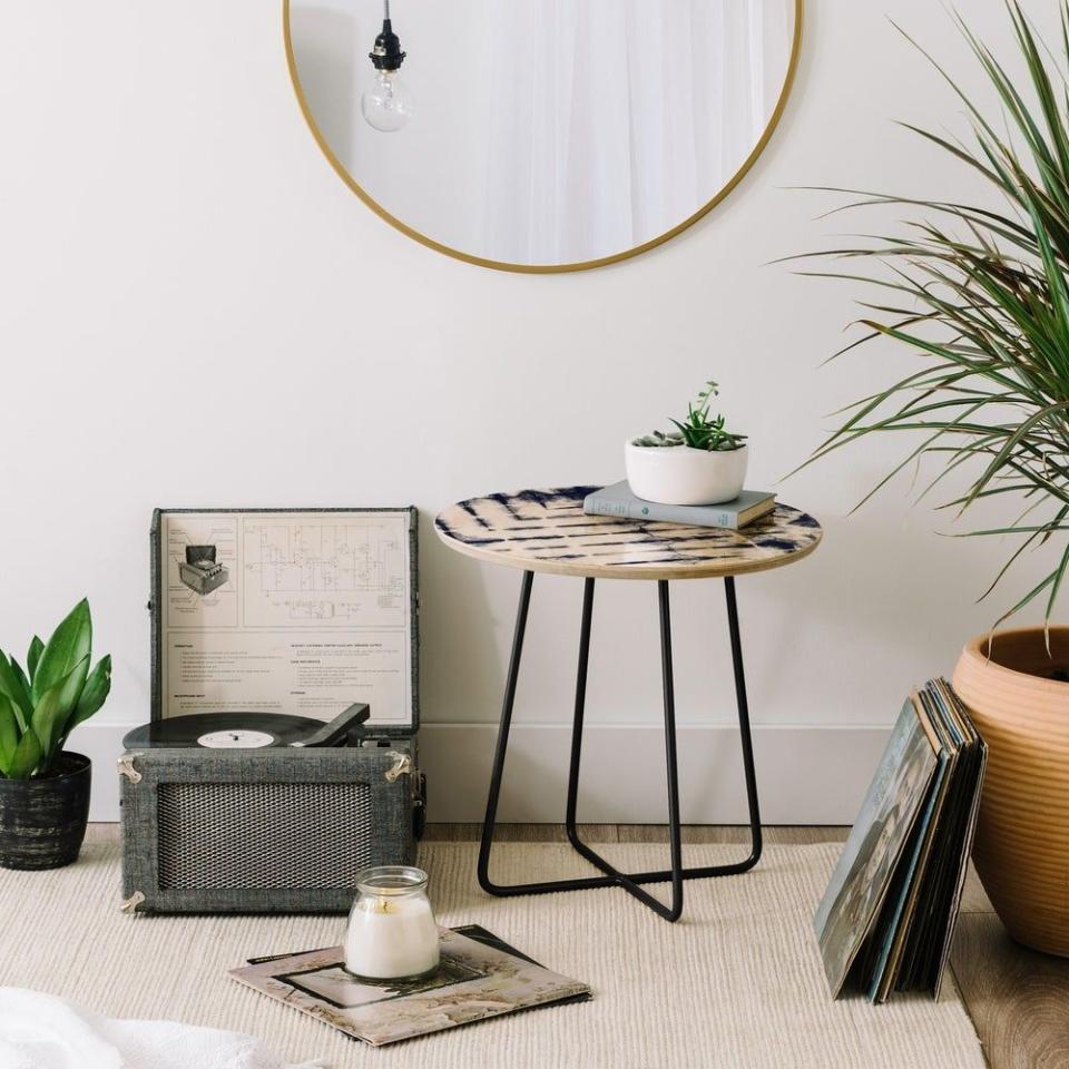 8) Shibori Tie-Dye Side Table