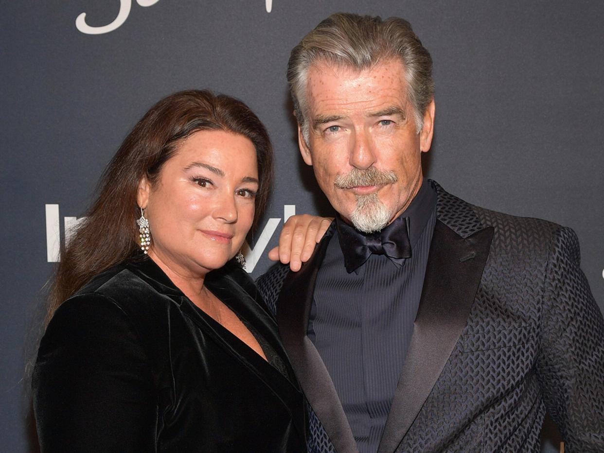 Keely Brosnan and Pierce Brosnan attend The 2020 InStyle And Warner Bros. 77th Annual Golden Globe Awards Post-Party at The Beverly Hilton Hotel on January 05, 2020 in Beverly Hills, California