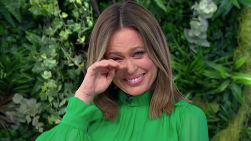 Channel 7 presenter Angela Cox crying on air