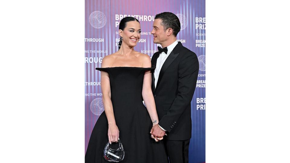 Katy Perry and Orlando Bloom on the 2024 Breakthrough Prize red carpet