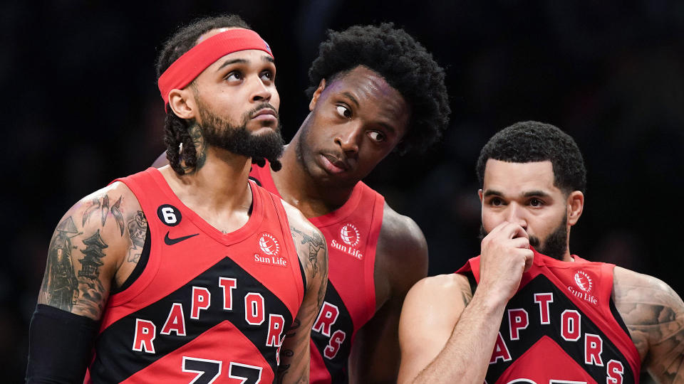 The Raptors have some intriguing pieces to move if they decide to become sellers. (AP Photo/Eduardo Munoz Alvarez)