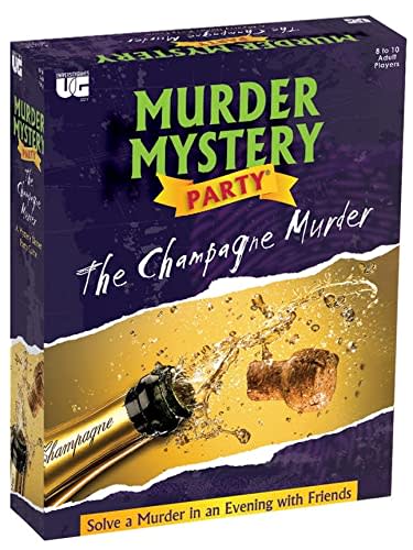 Murder Mystery Party Games, The Champagne Murder, A Murder Mystery Role Play Game for 6 to 8 Players Ages 18 and Up, University Games