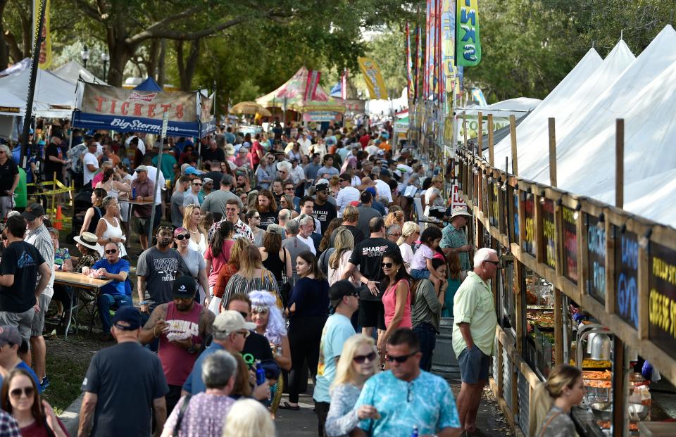 Paragon Festivals, which has hosted free area festivals such as Sarasota Seafood & Music Festival (pictured here in 2020), will also bring the three-day Sarasota Rocktoberfest to J.D. Hamel Park from Oct. 14 to 16.