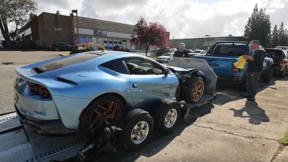 YouTuber Buys Michael B Jordan’s Wrecked Ferrari