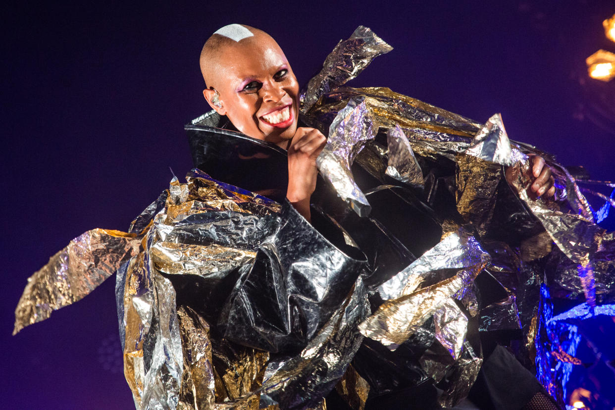 CAMBRIDGE, UNITED KINGDOM - 2019/08/28: Deborah Anne Dyer, known by the stage name Skin of Skunk Anansie Rock band performs live on stage at the Cambridge Corn Exchange in UK. (Photo by Keith Mayhew/SOPA Images/LightRocket via Getty Images)