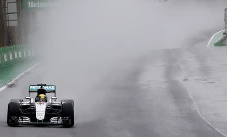 Formula One - F1 - Brazilian Grand Prix - Circuit of Interlagos, Sao Paulo, Brazil - 13/11/2016 - Mercedes' Lewis Hamilton of Britain (44) competes. REUTERS/Nacho Doce