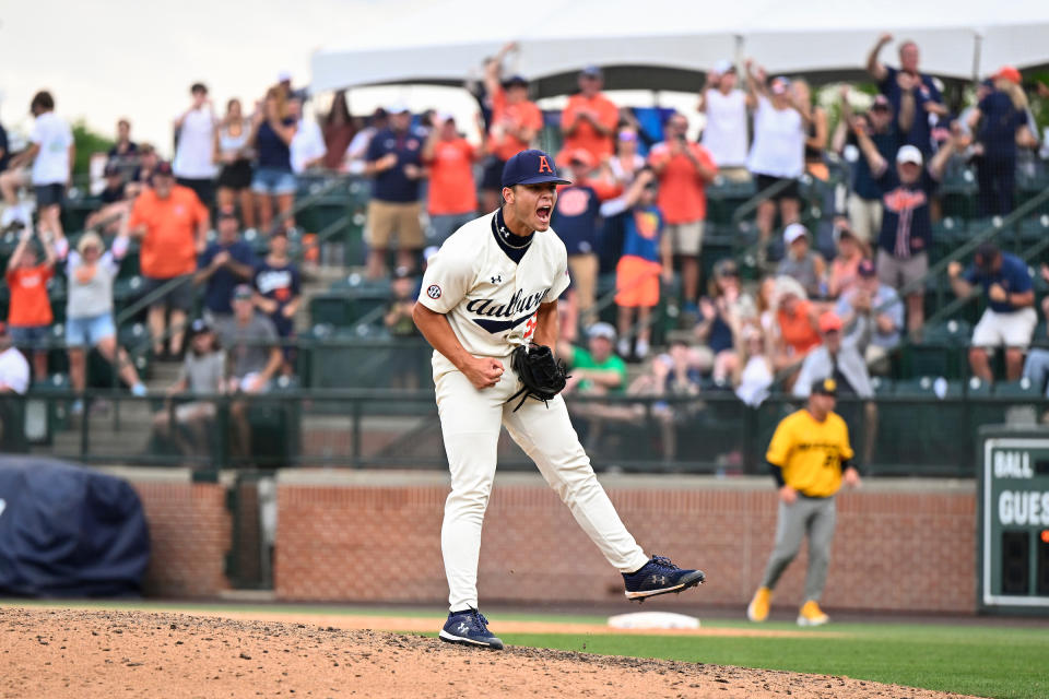 Will Cannon (33) during the game between the Missouri Tigers and the Auburn Tigers at Plainsman Park in Auburn, AL on Saturday, May 20, 2023.<br>Jamie Holt/Auburn Tigers