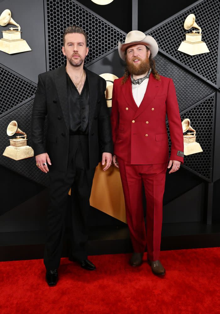 <p>T.J. Osborne and John Osborne of The Brothers Osborne at the 66th Annual GRAMMY Awards held at Crypto.com Arena on February 4, 2024 in Los Angeles, California.</p>