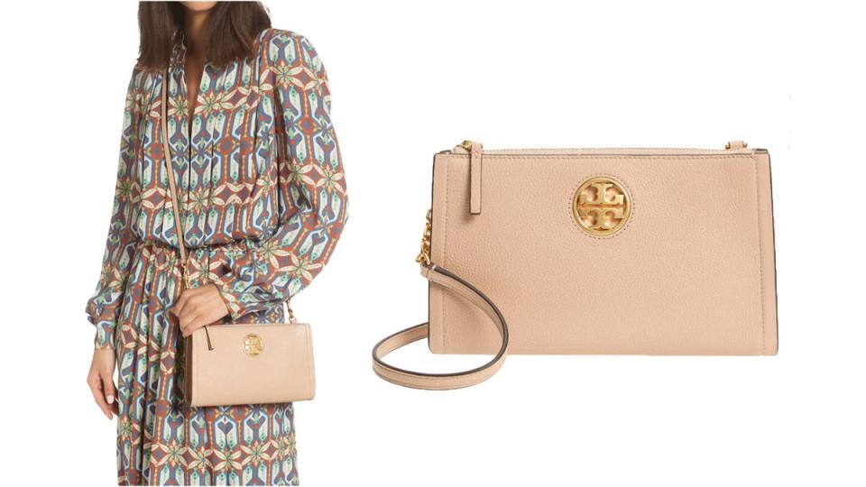 The Tory Burch Carson crossbody bag is easy to toss on and go.