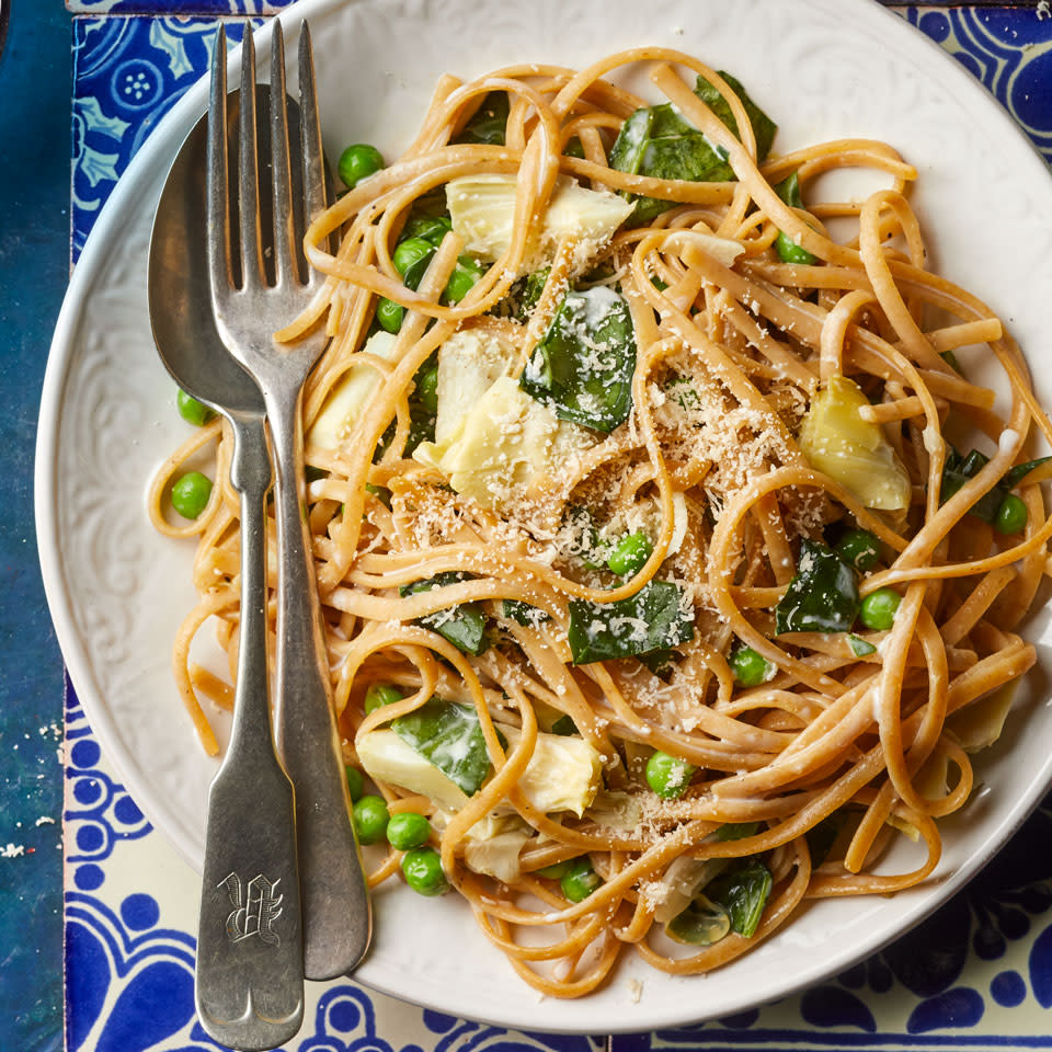 Lemony Linguine with Spring Vegetables