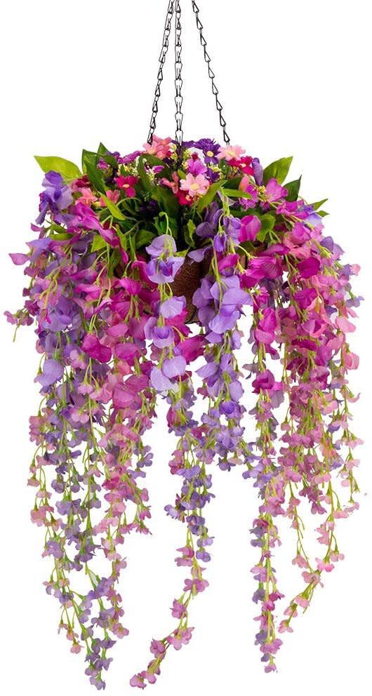 Mixiflor Wisteria Hanging Flower Basket