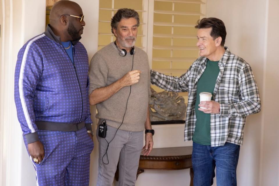 Omar J. Dorsey, Chuck Lorre, Charlie Sheen, "Bookie"