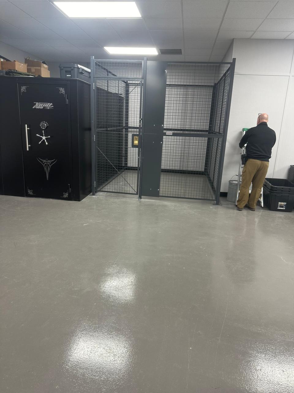 Chatham County Sheriff's Office Chief Deputy Gary Taylor shows a reporter the Chatham County SWAT unit's resources, including a BearCat vehicle purchased in 2021.