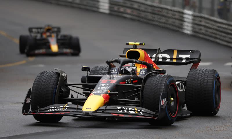 Foto del domingo del piloto de Red Bull Sergio Perez en acción durante el GP de Mónaco