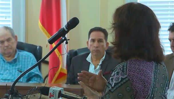 PHOTO: Mariano Pargas Jr. listens to a speaker address the Uvalde Commissioners Court, Dec. 12, 2022, in Uvalde, Texas. (ABC News)