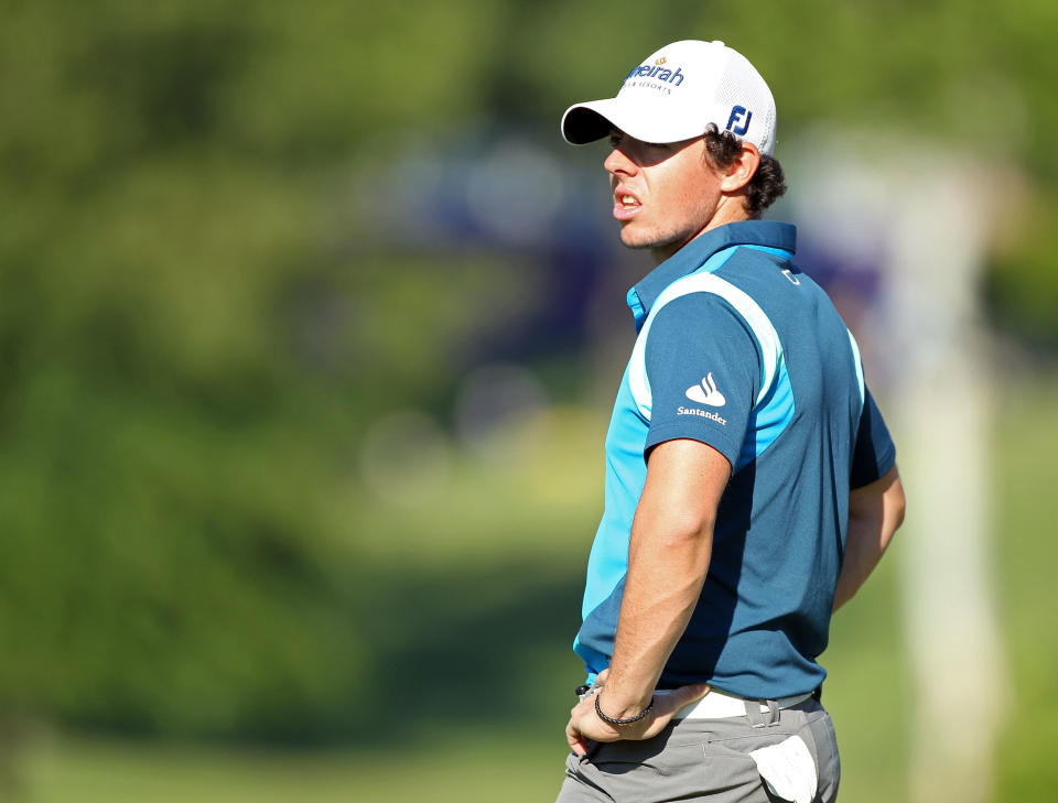 Rory McIlroy of Northern Ireland hits watches a shot on the par 4 13th hole during the first round of the FedEx St. Jude Classic at TPC Southwind on June 7, 2012 in Memphis, Tennessee. (Photo by Andy Lyons/Getty Images)