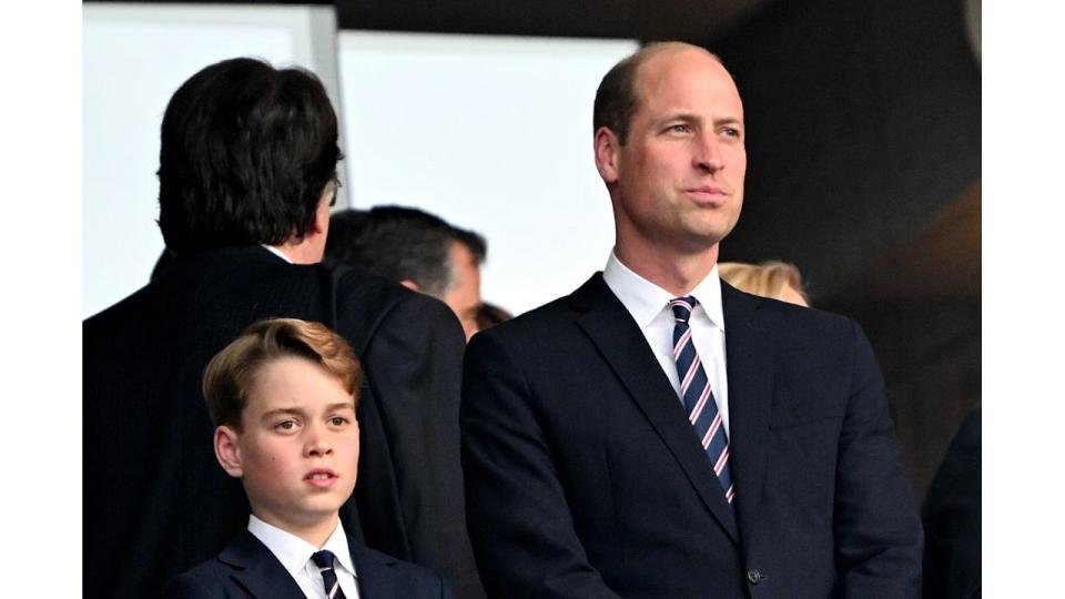 Prince George and Prince William in the stands at Euro 2024 final