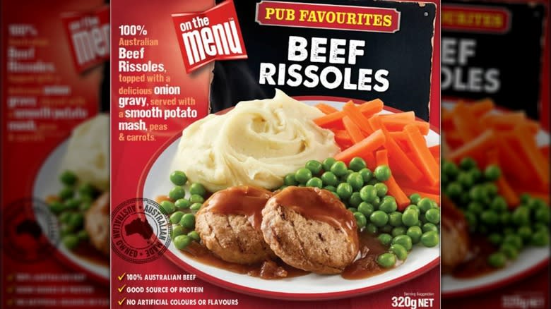 On The Menu Beef Rissoles meal