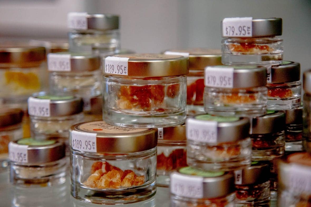 CBD wax is displayed at a shop in Sunset Hills, Mo., on June 27, 2019. (Brian Munoz/St. Louis Post-Dispatch via AP, File)