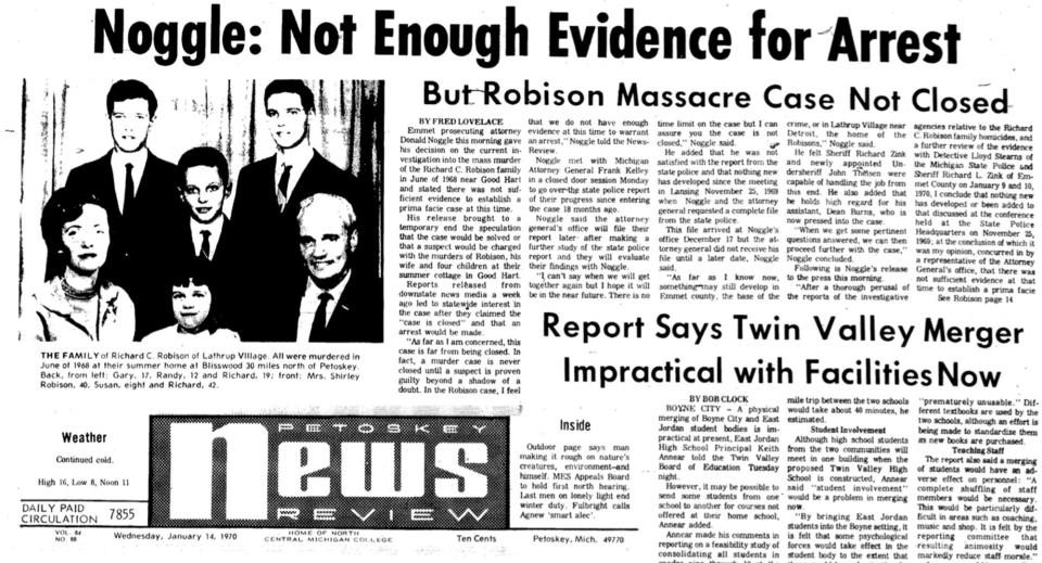 The Jan. 14, 1970, edition of the Petoskey News-Review.