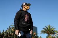 Kobe Bryant's fans gather at a memorial outside the Staples Center in Los Angeles