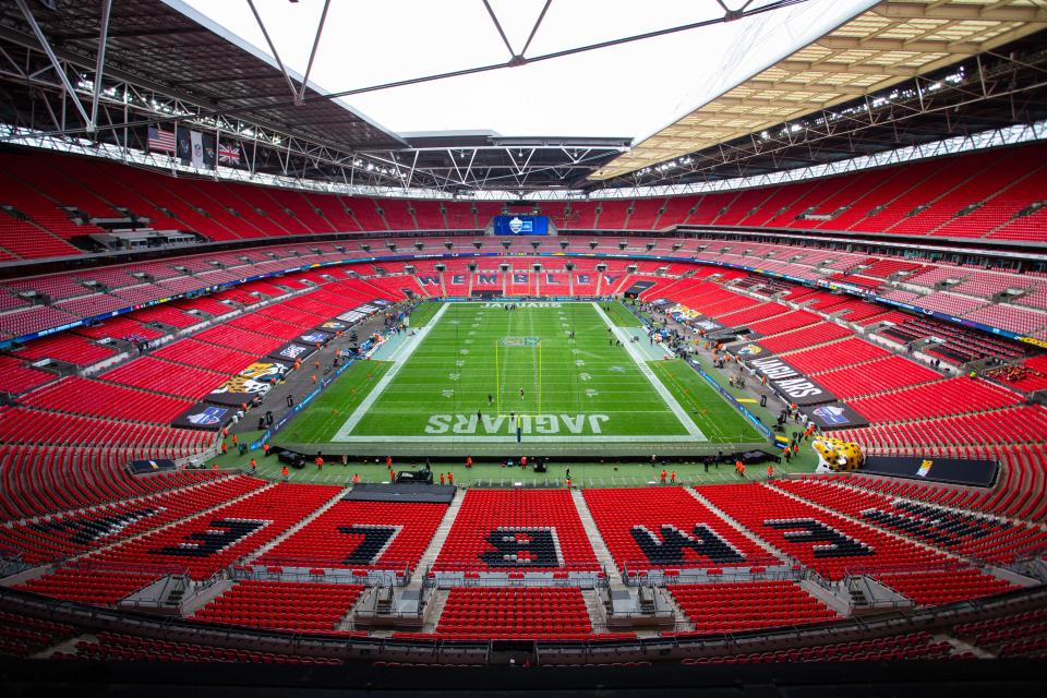 Wembley Stadium, road home of the Jaguars. (Photo by Martin Leitch/Icon Sportswire via Getty Images)