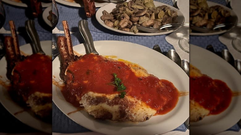 veal Parmesan dish