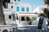 A pizzeria in Mykonos