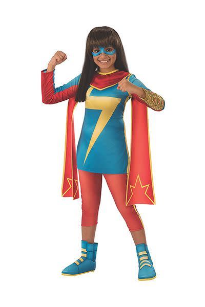 <p><strong>Rubie's</strong></p><p>amazon.com</p><p><strong>$65.99</strong></p><p>Ms. Marvel is one of the newest characters in the Marvel arsenal, so you haven't seen her getup done a million ways already. This outfit comes with the tunic with attached scarf, pants with boot-tops and mask.</p><p><strong>RELATED:</strong> <a href="https://www.goodhousekeeping.com/holidays/halloween-ideas/g4566/superhero-halloween-costumes/" rel="nofollow noopener" target="_blank" data-ylk="slk:Superhero Halloween Costume Ideas You Can DIY or Buy;elm:context_link;itc:0;sec:content-canvas" class="link ">Superhero Halloween Costume Ideas You Can DIY or Buy</a></p>