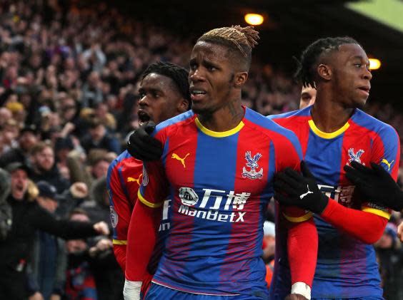 Wilfried Zaha helped Palace salvage a point (AFP/Getty)