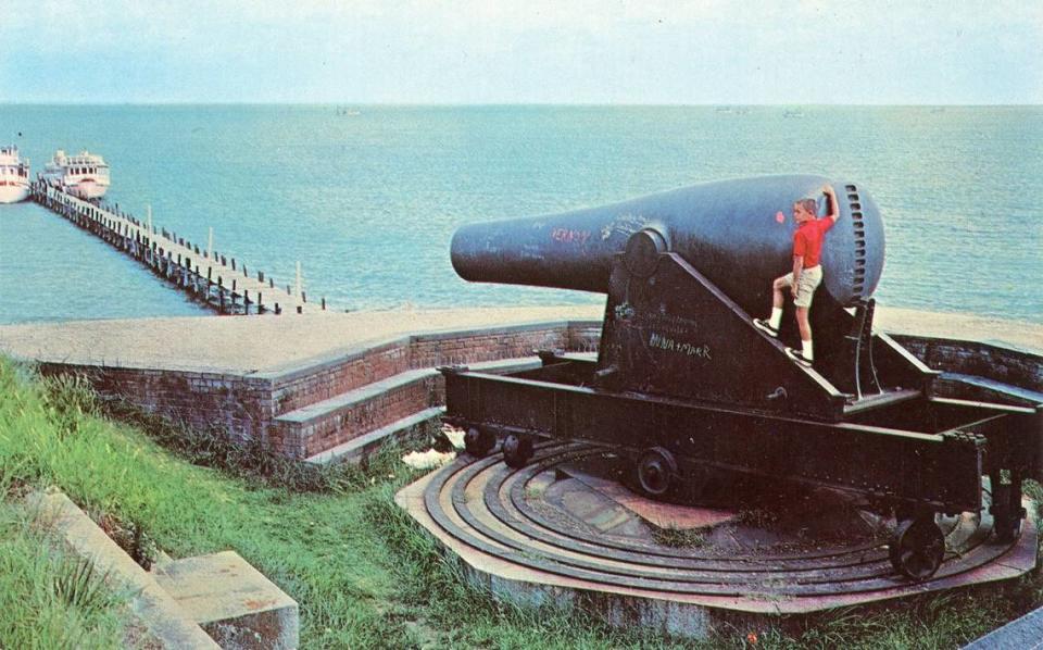 The Rodman cannon sits on the top of Fort Massachusetts. A new restoration project of the island starts June 15 to protect the historic fort on Ship Island.