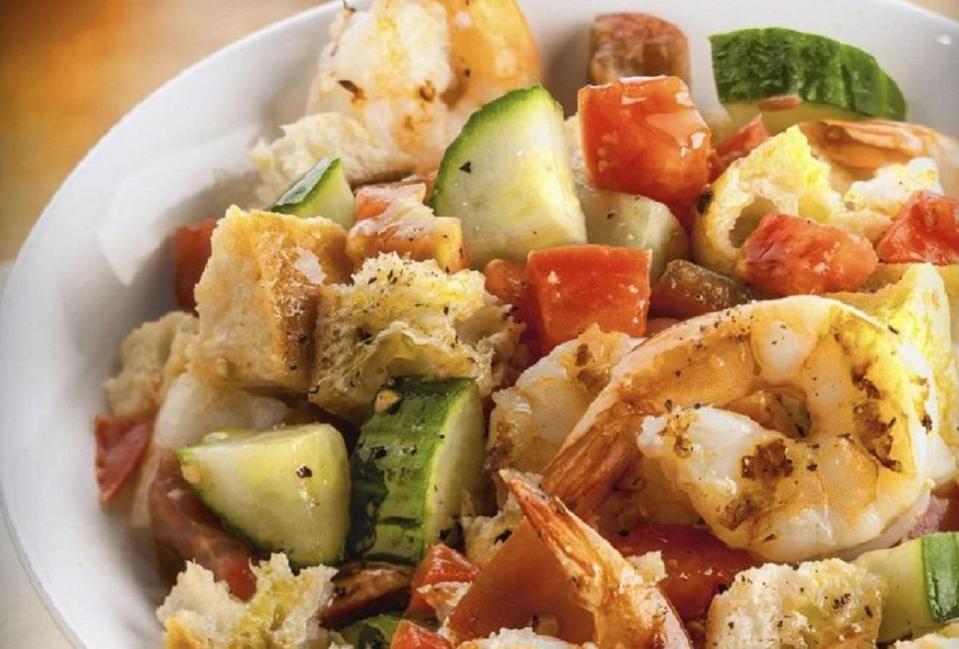 Panzanella With Grilled Shrimp