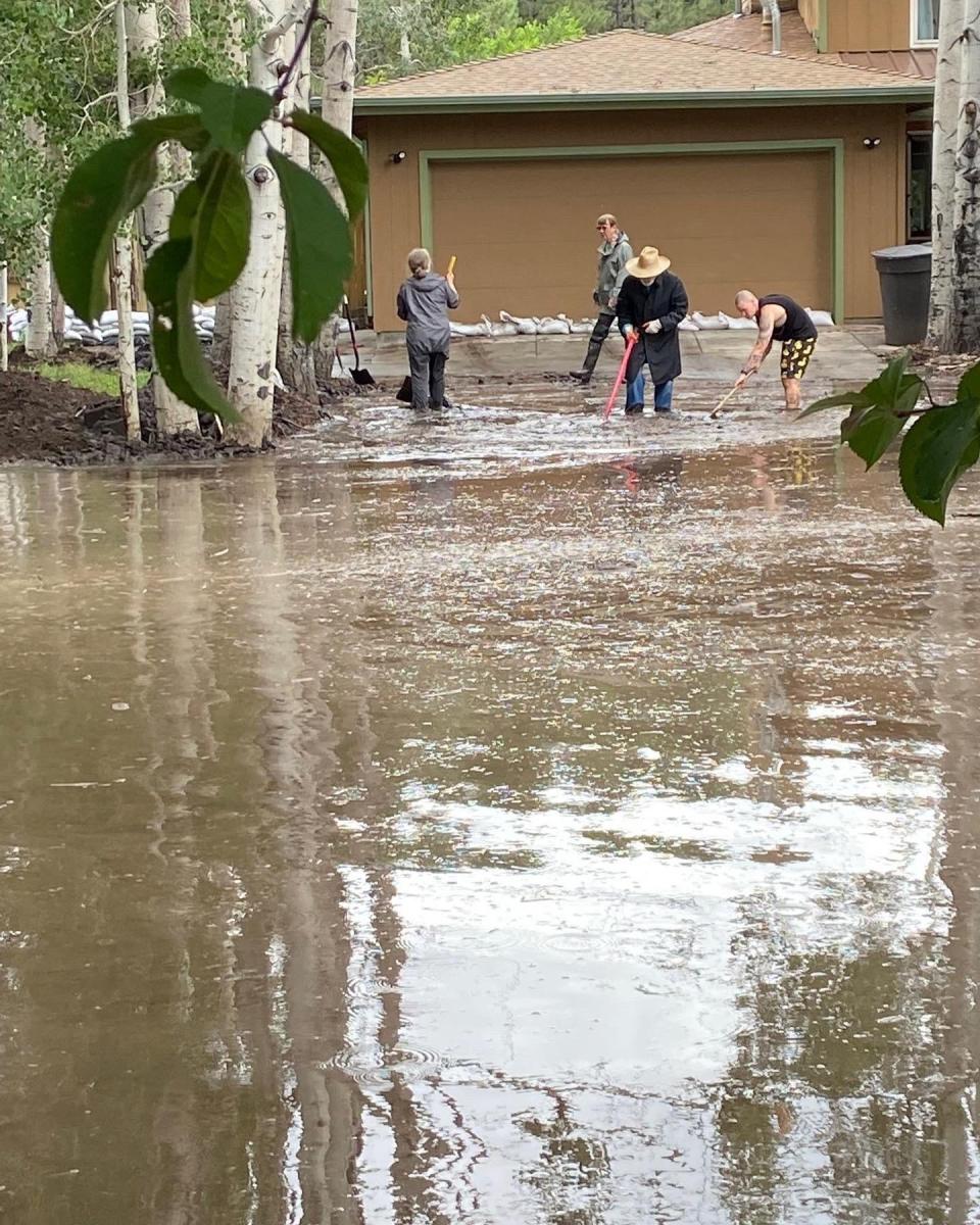 Photo of the flooding on July 27, 2022 on Stevanna Way in Flagstaff uploaded to Twitter by Flagstaff Mayor Paul Deasy.