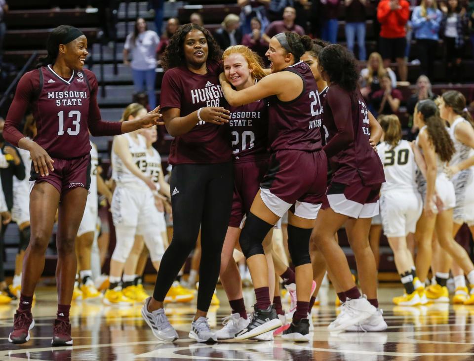 Isabelle Delarue, of Missouri State, during the Lady Bears 79-51 win over Mizzou at JQH Arena on Friday, Dec. 10, 2021.